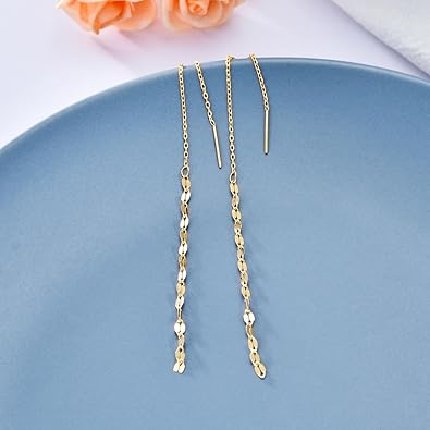 Moon Star Threader Earrings