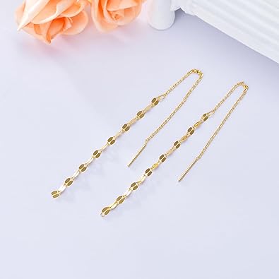 Moon Star Threader Earrings